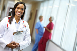Physician smiling
